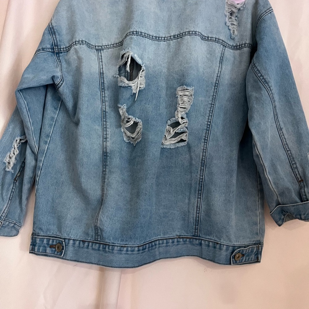 Denim Distressed Jacket - Picture 6 of 7